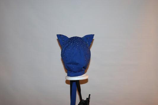 Blue and Black Bedazzled Cat Hat
